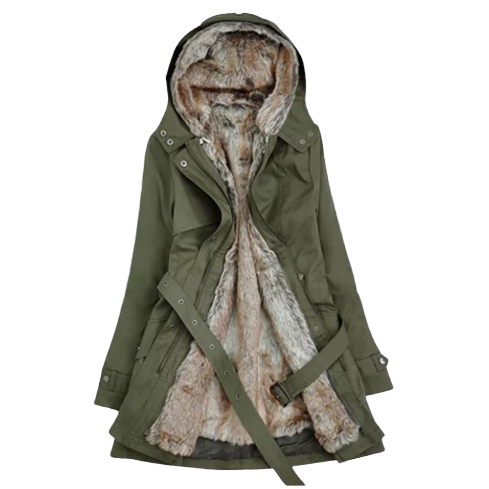 Dames Lange Parka Jas – Warme Winterjas met Zachte Voering