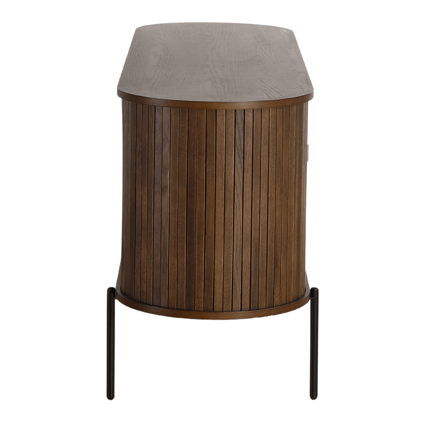 Florence jaloeziekast met lamellen in gerookt eikenhout 160x45x75 cm