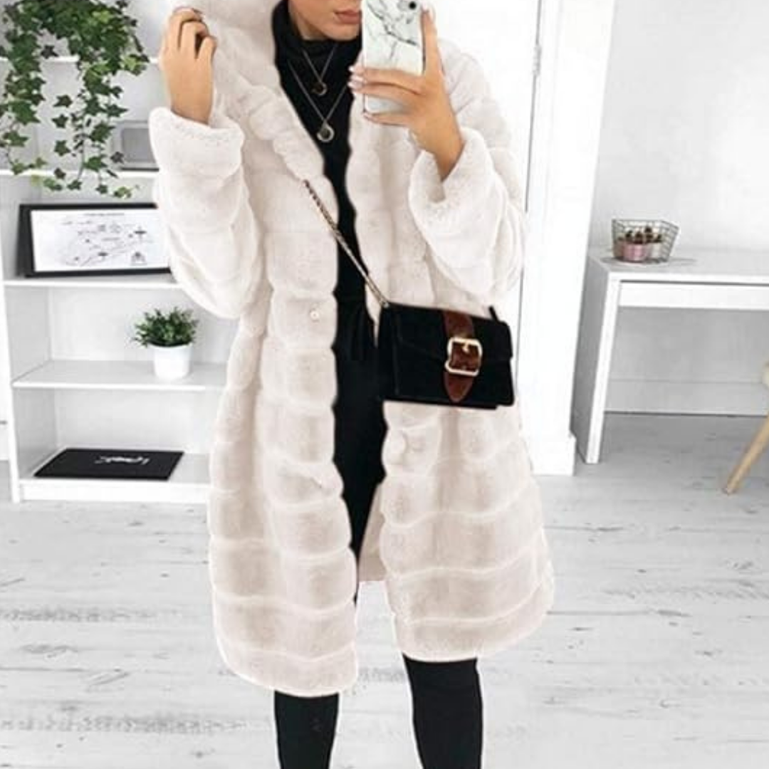 Dames Lange Faux Fur Jas – Elegante en Warme Winterjas