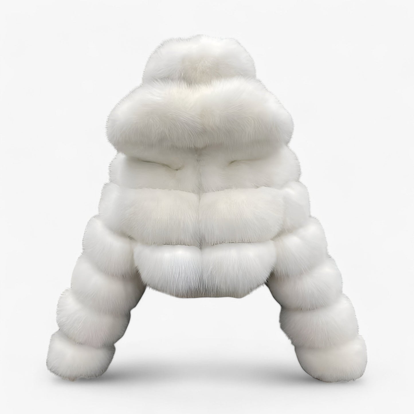 Dames Luxe Winterjas – Elegante Imitatiebontjas met Capuchon