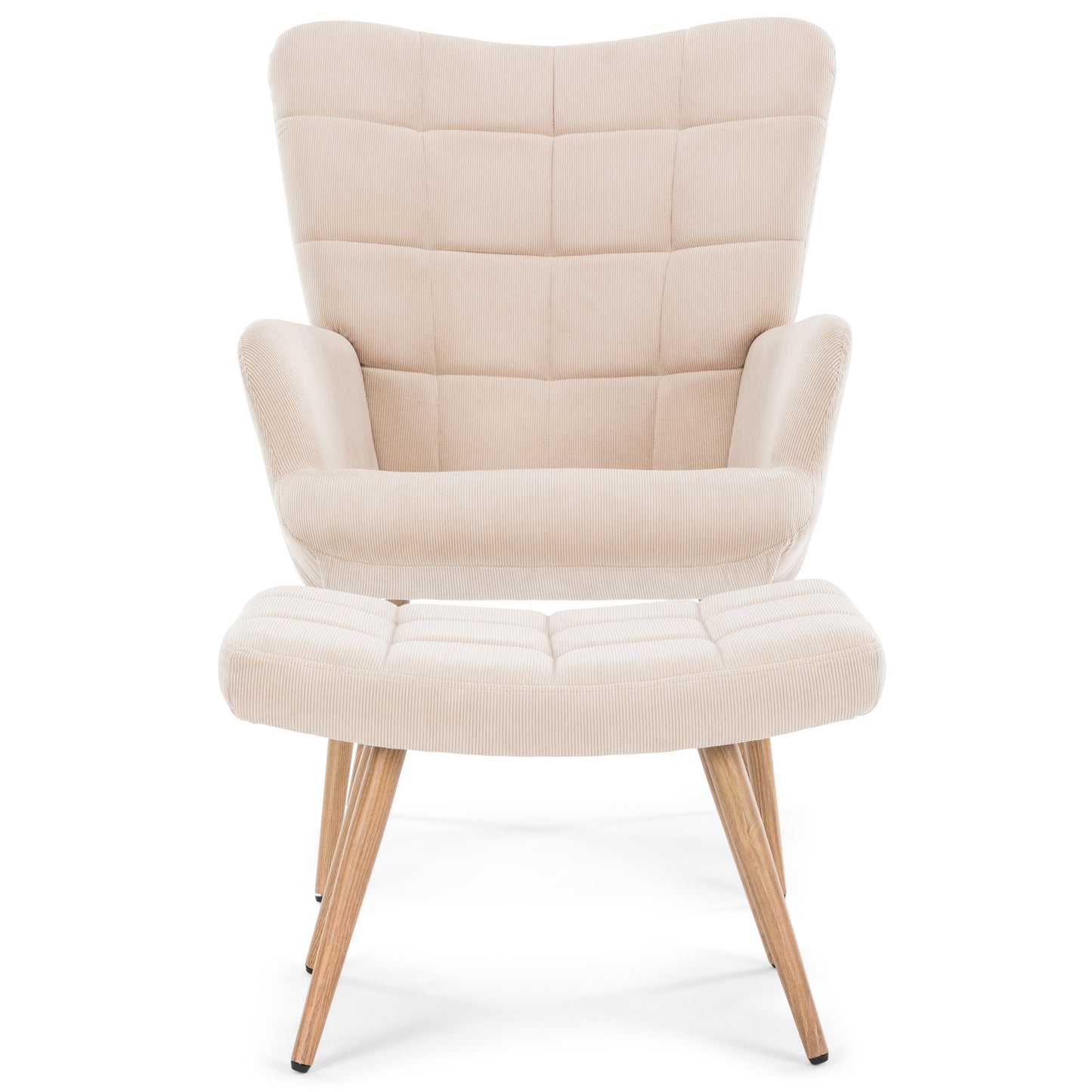 Alfred Fauteuil met voetbanken - Beige