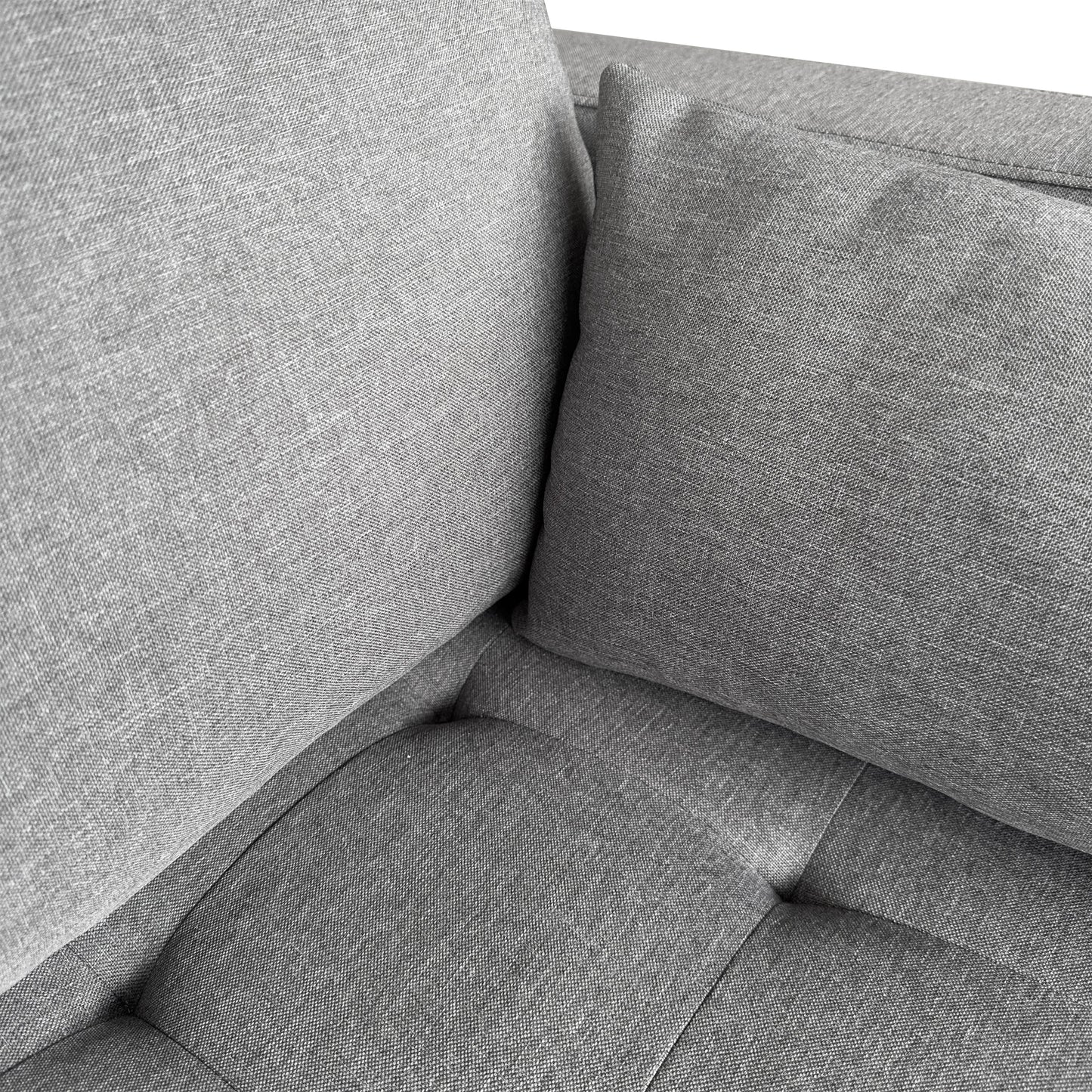 Brandy - Rechts- en linksomkeerbare chaise longue bank in grijs - L: 290 x D: 96 x H: 80 cm