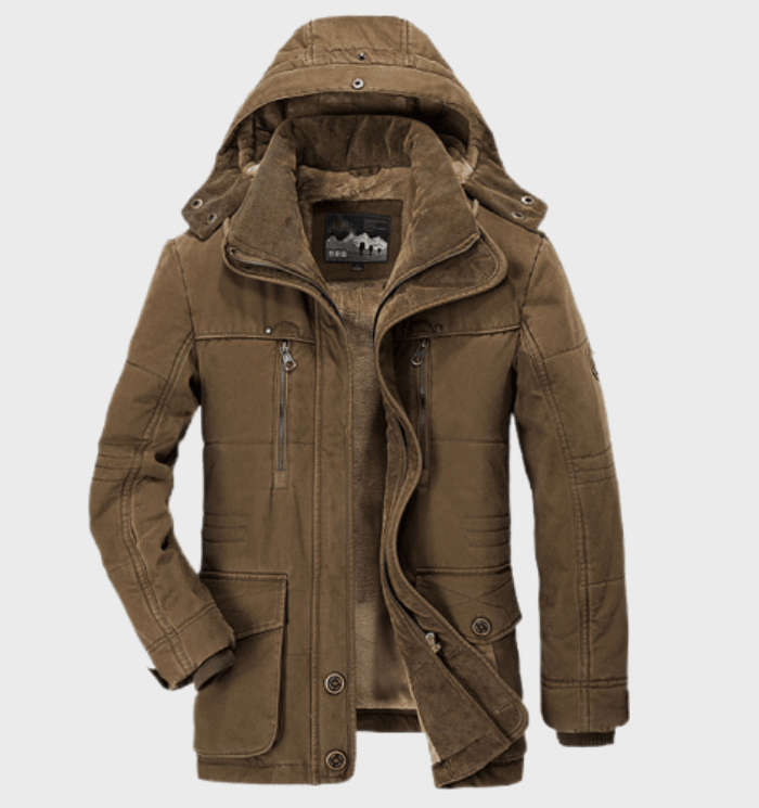 Heren Gewatteerde Winterparka met Capuchon – Warm & Winddicht