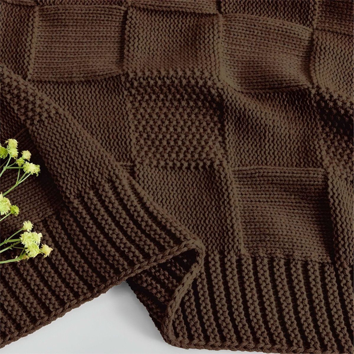 Gebreide Pluche Woondeken – Zachte Luxe Deken voor Bank & Slaapkamer