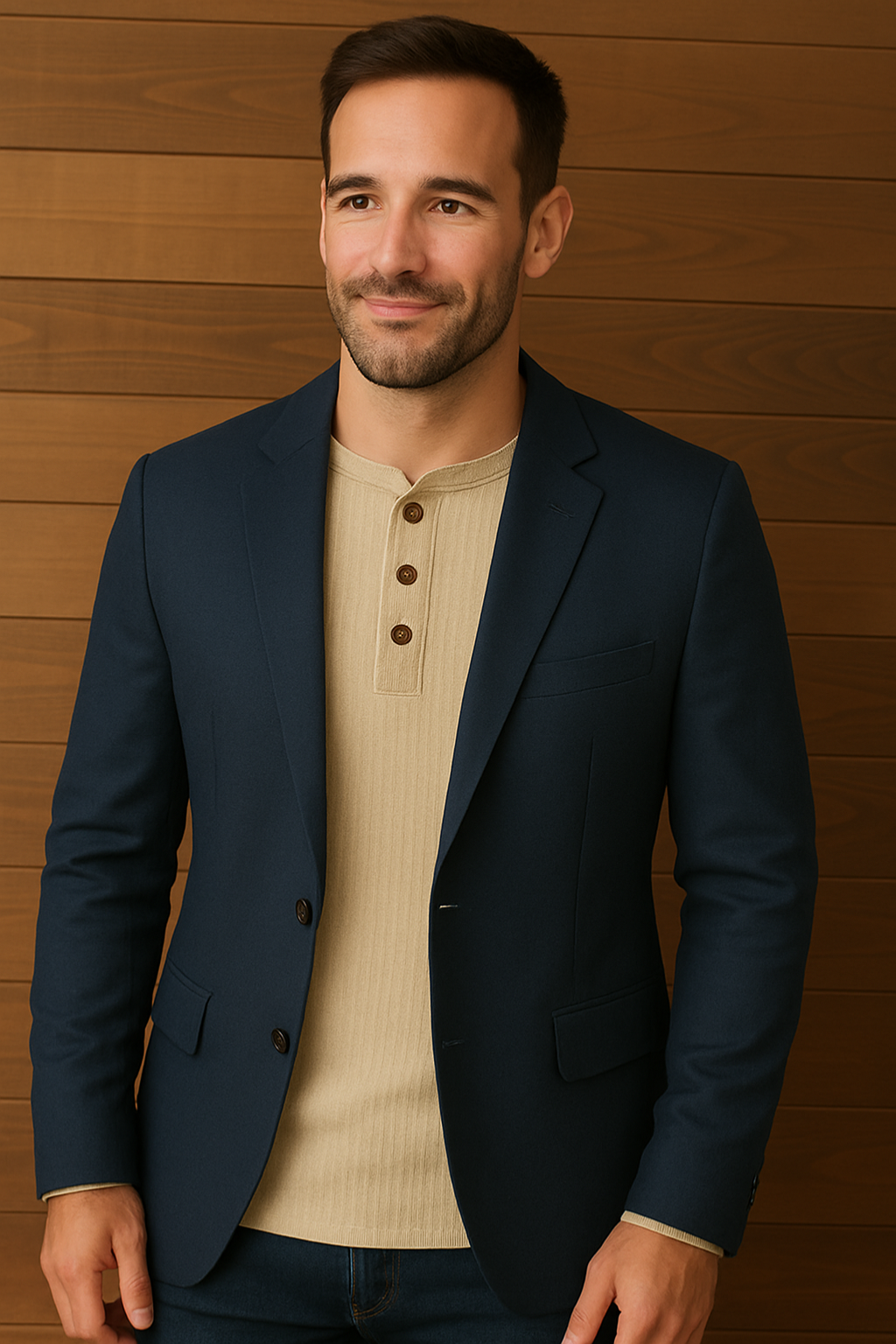 Henley Shirt met Wafelstructuur | Comfortabel Katoen | Casual Herenmode