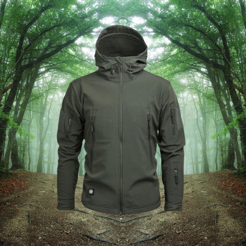 Heren Outdoor Softshell Jas – Tactisch Ontwerp met Capuchon