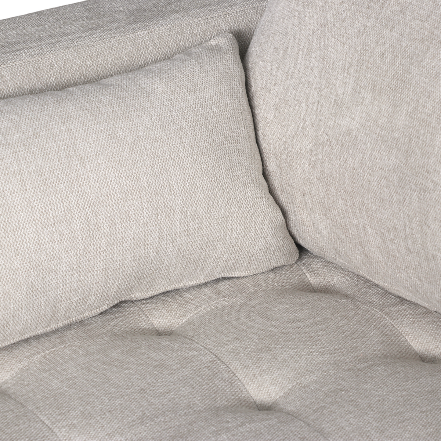 Brandy - Rechts- en linksomkeerbare chaise longue bank in beige - L: 290 x D: 96 x H: 80 cm