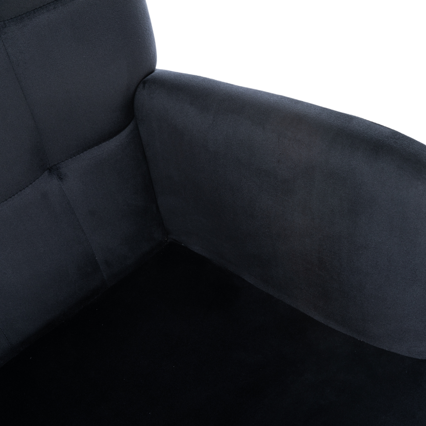 Alfred Fauteuil met voetenbank - Zwart Velours