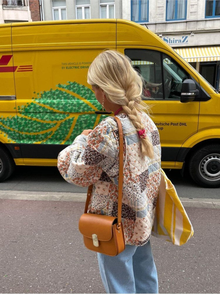 Vintage Dames Katoenen Herfstjas – Tijdloos en Comfortabel