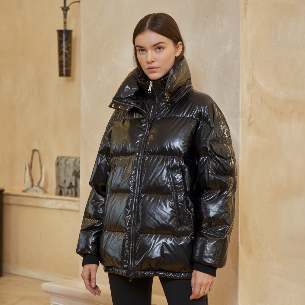 Glanzende Dames Pufferjas – Warm, Licht & Stijlvol voor de Winter
