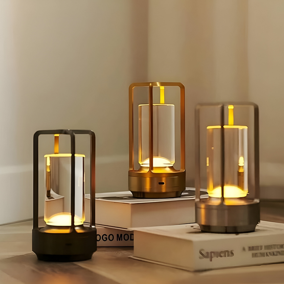 Moderne sfeerlamp – Elegante cilindervormige tafellamp met warm licht