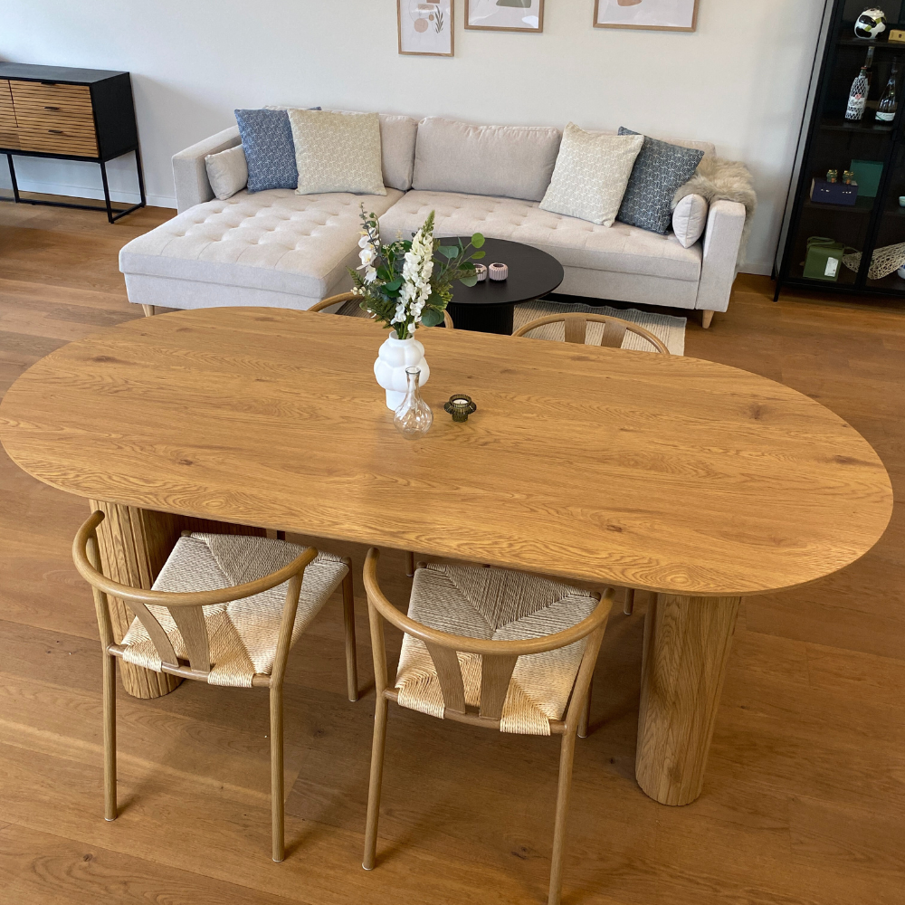 Amelia eettafel in eikenlook 200 x 100 cm