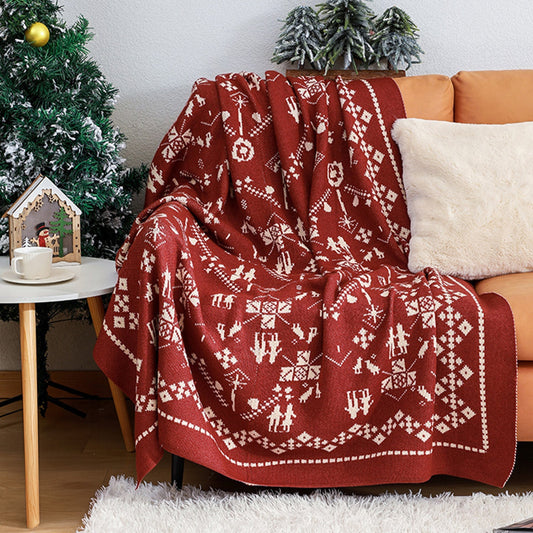 Kerst plaid in rood – Warme en sfeervolle winterdeken met patroon