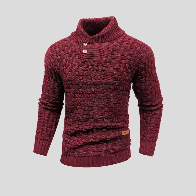 Heren Gebreide Trui – Warme Pullover met Kraag en Klassiek Design