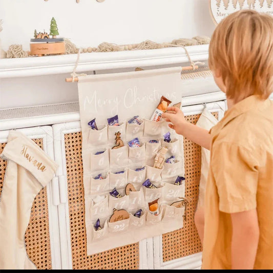 Hangende Adventskalender met 25 Vakjes – Neutrale Kaartenorganizer