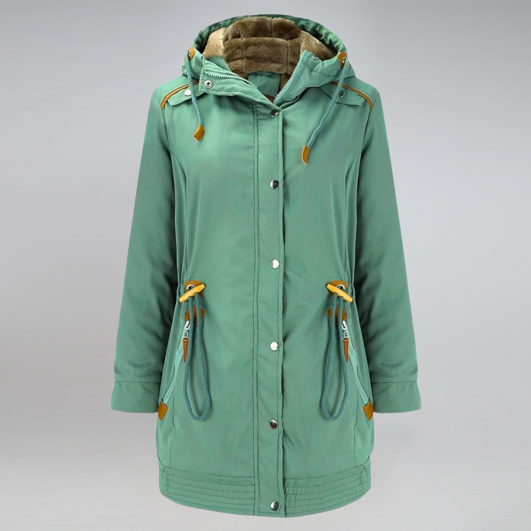 Dames winterjas – Warme parka met fleecevoering en capuchon