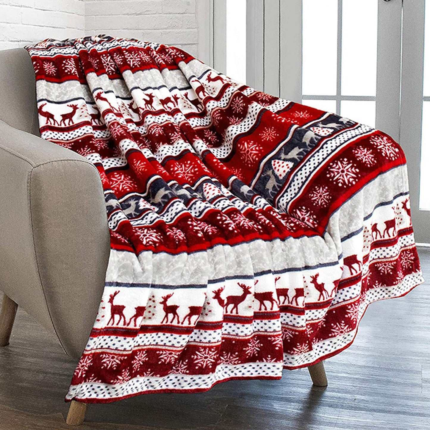 Kerst plaid met Scandinavisch patroon – Warme en sfeervolle deken