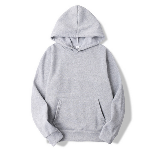 Heren Hoodie Basic met Fleecevoering, Capuchon en Buidelzak - 11 Kleuren
