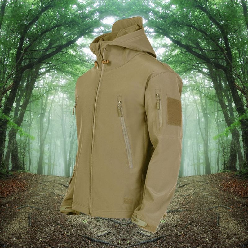 Heren Outdoor Softshell Jas – Tactisch Ontwerp met Capuchon