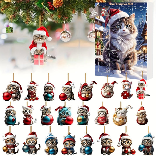 Kerst Kat Ornament – Schattige Hanger voor Boom, Auto & Decoratie