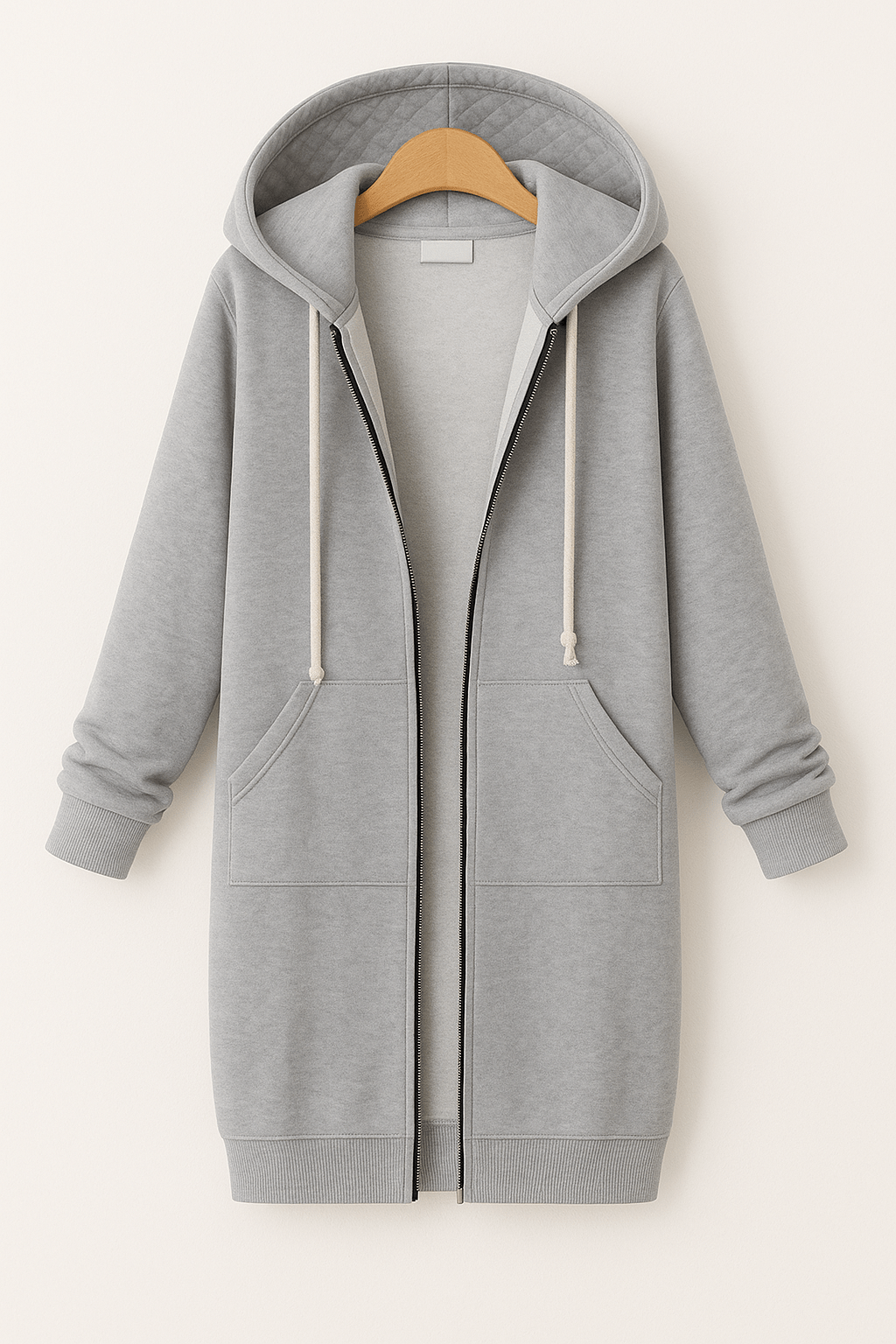 Knielange Hoodie voor Extra Comfort en Stijl
