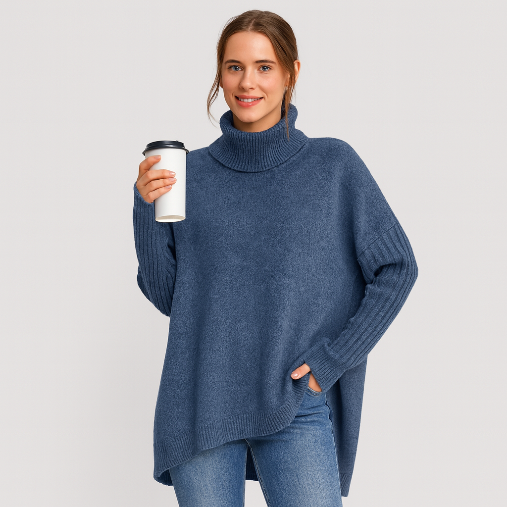 Dames Oversized Trui met Col – Zachte & Stijlvolle Pasvorm