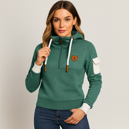 Dames Hoodie met Rits – Comfortabel, Stijlvol & Warm Ontwerp