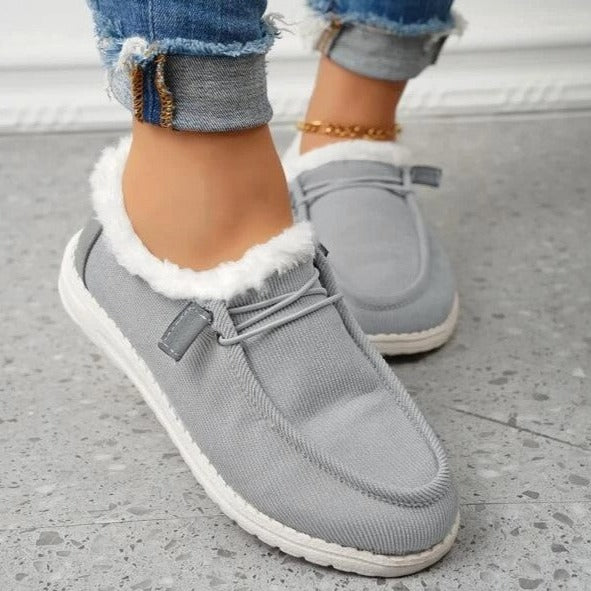 Dames Winter Sneakers – Warme Comfortschoenen met Bontvoering