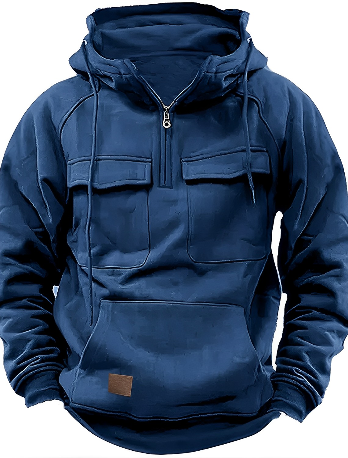 Tactische Heren Hoodie – Comfortabele Streetwear met Kwart Rits