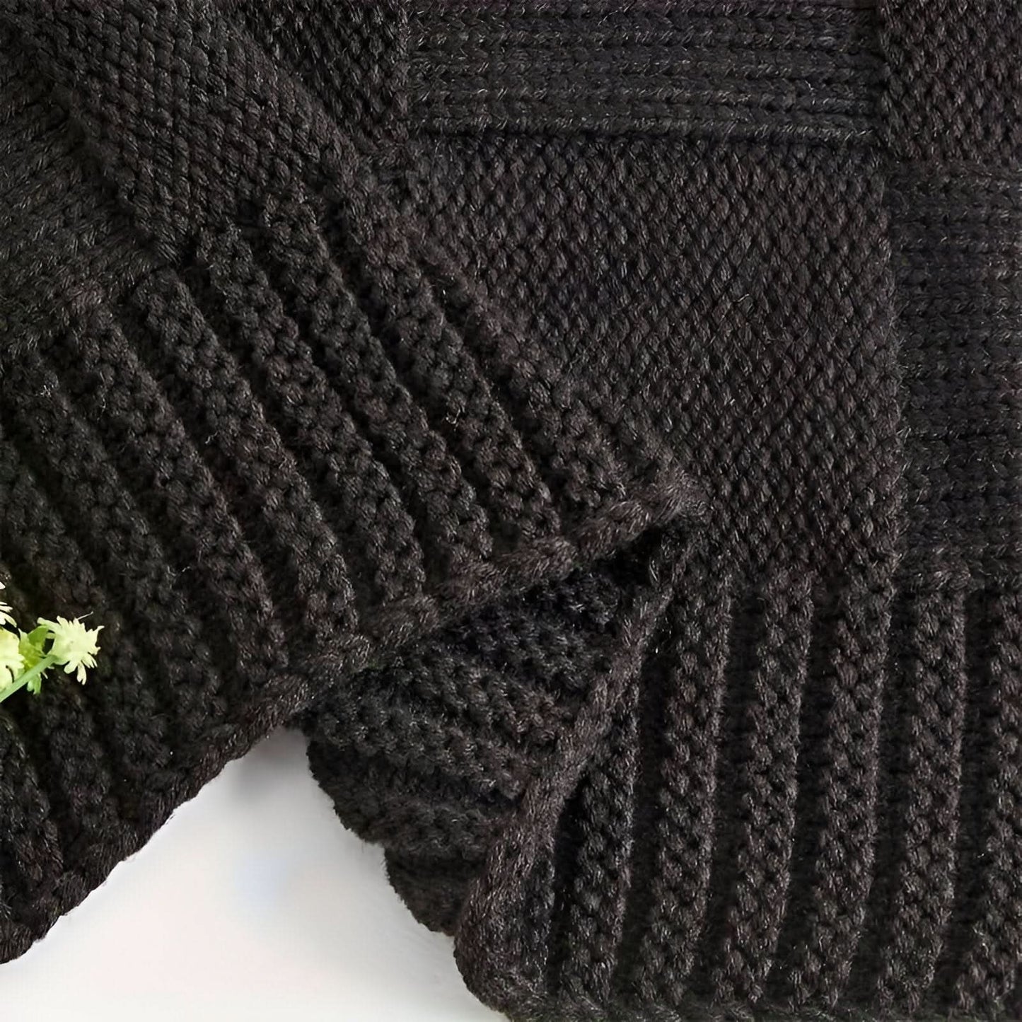 Gebreide Pluche Woondeken – Zachte Luxe Deken voor Bank & Slaapkamer