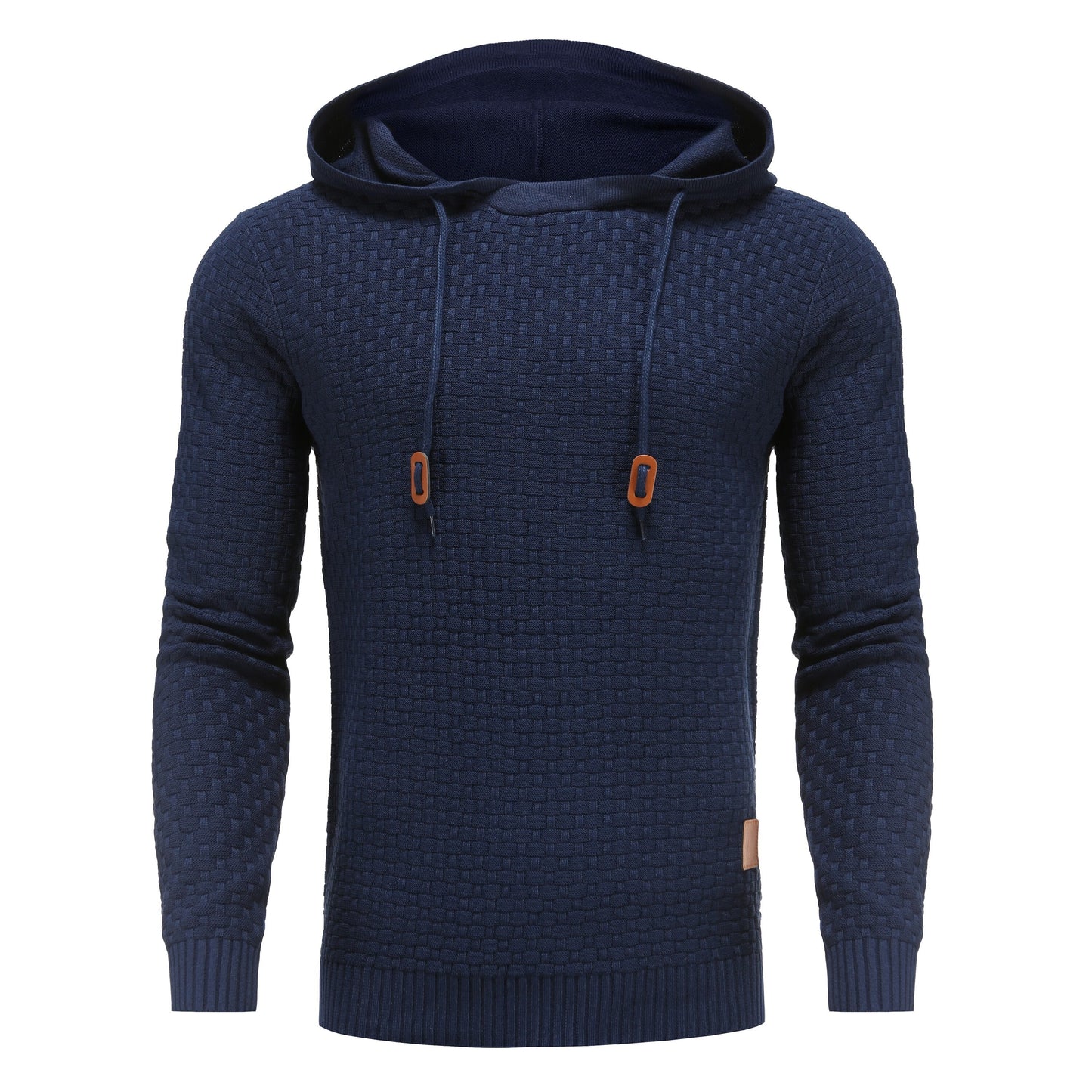 Gebreide herenhoodie – Comfortabele trui met modern wafelpatroon