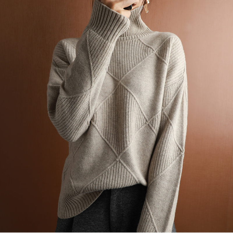 Luxe Dames Coltrui – Zacht, Warm en Elegant met Hoge Kraag