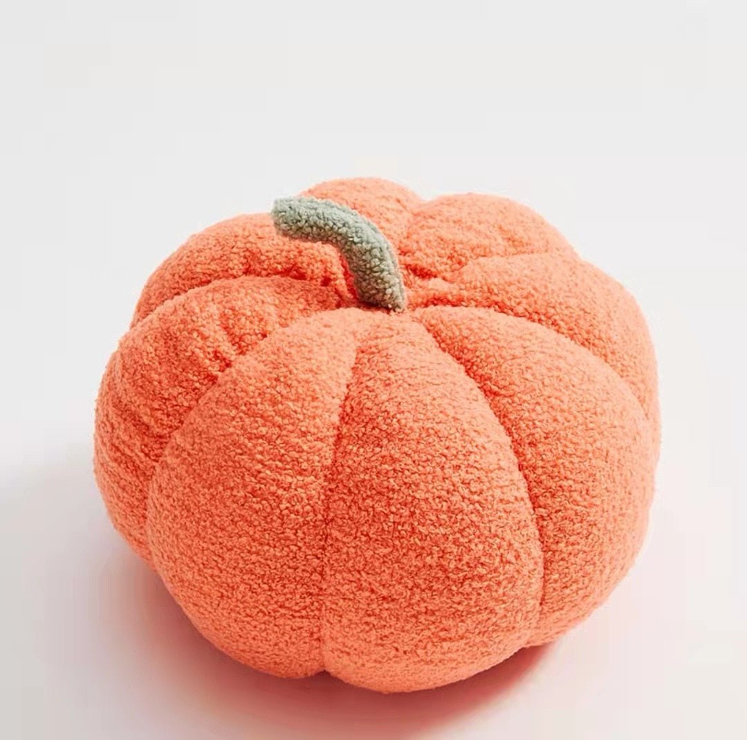 Pluche Pompoen Kussen – Zacht Decoratief Herfstkussen voor Halloween