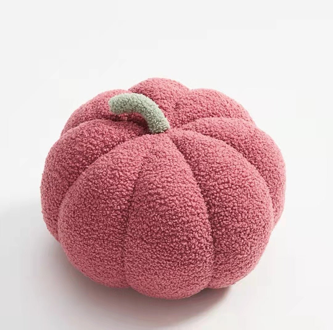 Pluche Pompoen Kussen – Zacht Decoratief Herfstkussen voor Halloween