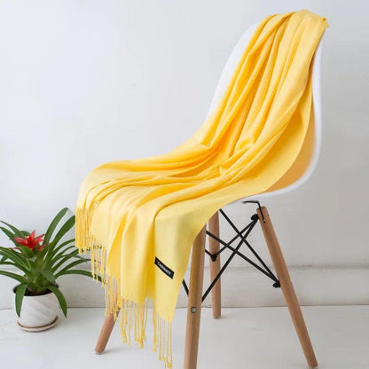 Elegante Dames Sjaal – Zachte Winter Sjaal met Franjes