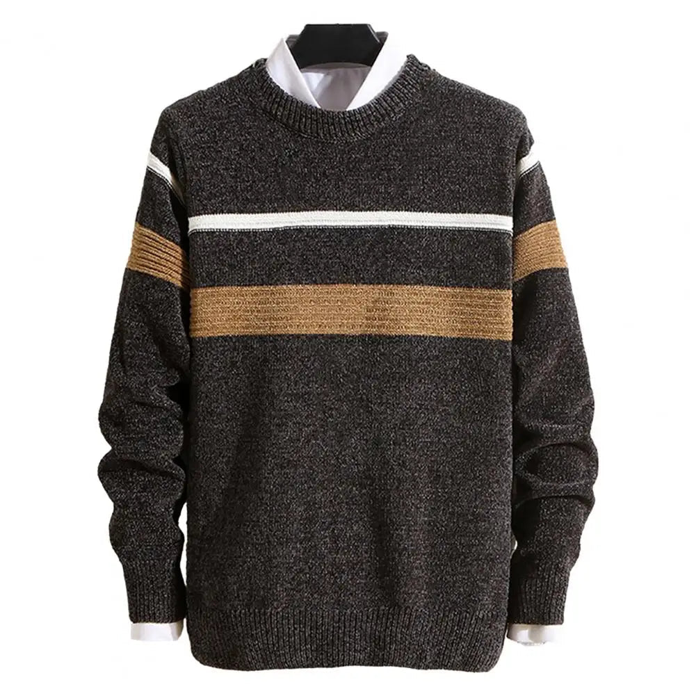 Gestreepte Slim Fit Pullover voor Mannen