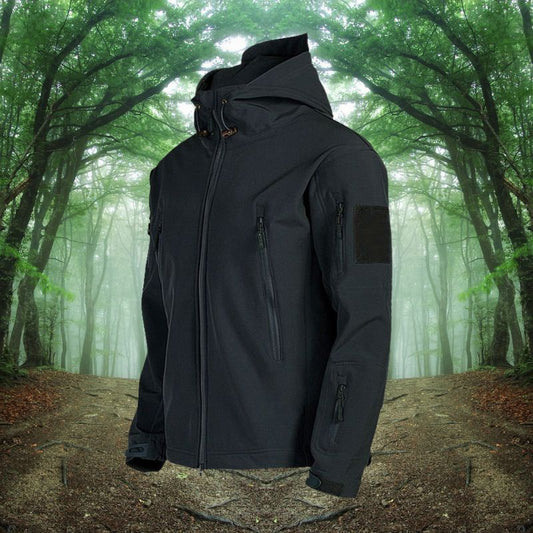 Heren Outdoor Softshell Jas – Tactisch Ontwerp met Capuchon