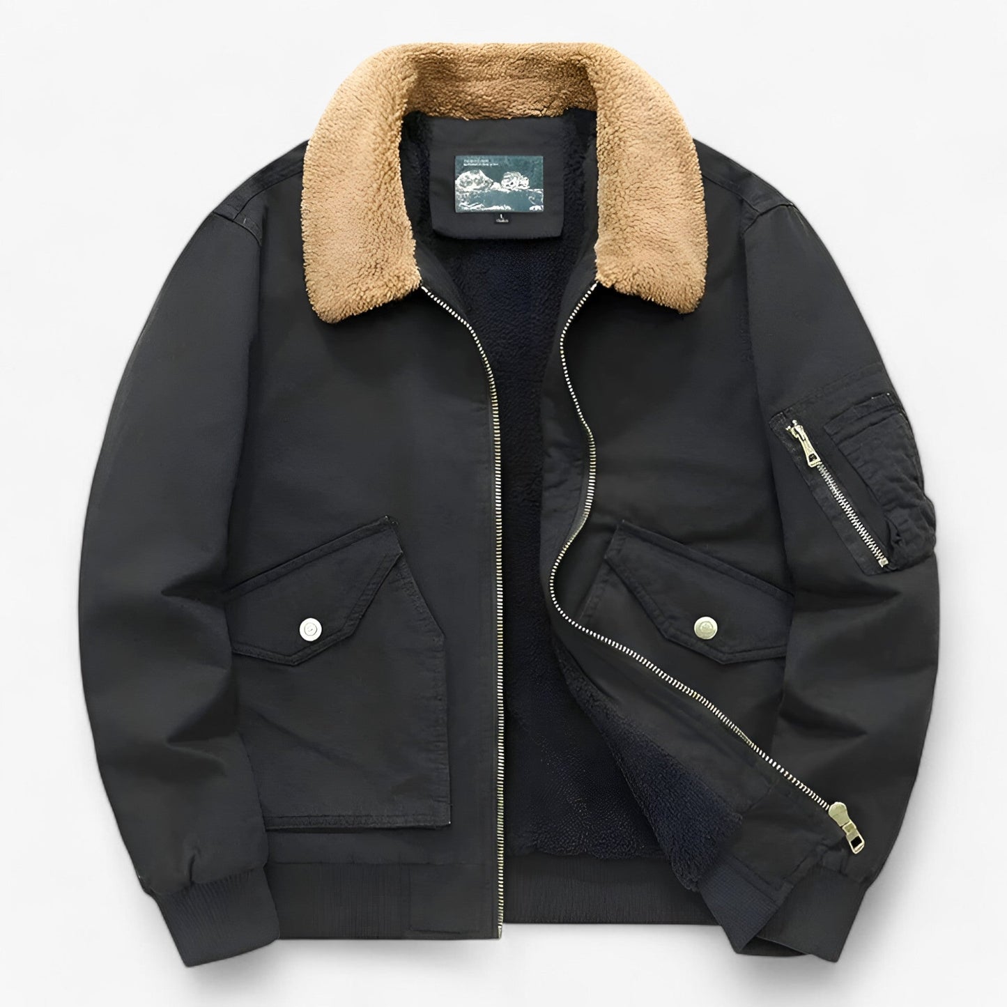 Heren Bomberjas – Warme Winterjas met Teddykraag