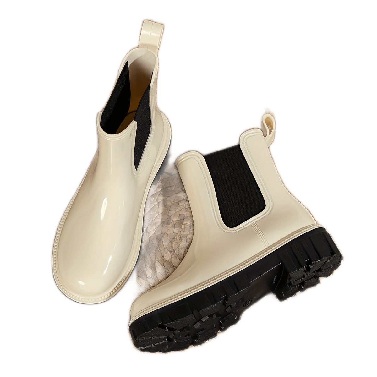 Chelsea Regenlaarzen Dames – Waterdichte Enkelboots met Dikke Zool