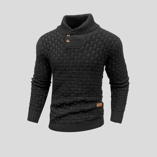 Heren Gebreide Trui – Warme Pullover met Kraag en Klassiek Design