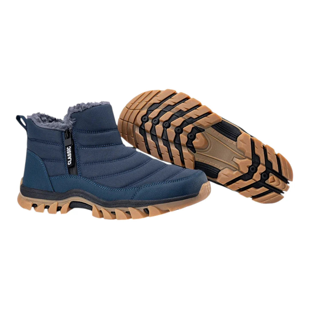 Heren Winter Outdoor Laarzen – Warme Antislip Enkelboots met Rits