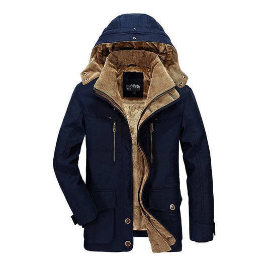 Robuuste Heren Winterjas – Warm Outdoor Model met Capuchon en Zakken