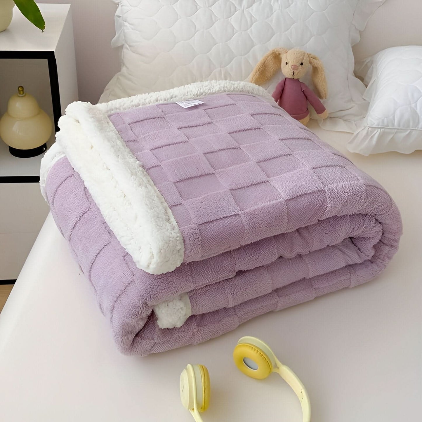 Dubbelzijdige Pluche Woondeken – Zachte & Warme Deken voor Bed & Bank