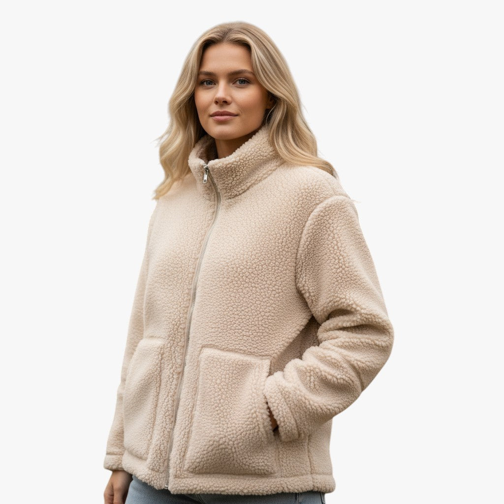 Zachte Fleece Jas voor Dames – Comfortabele en Stijlvolle Winterjas