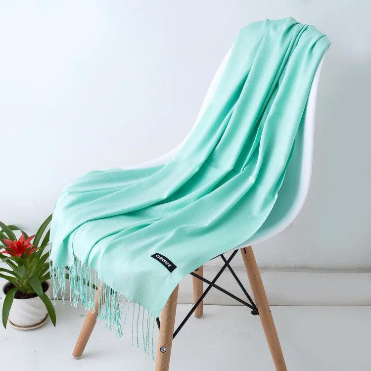 Elegante Dames Sjaal – Zachte Winter Sjaal met Franjes