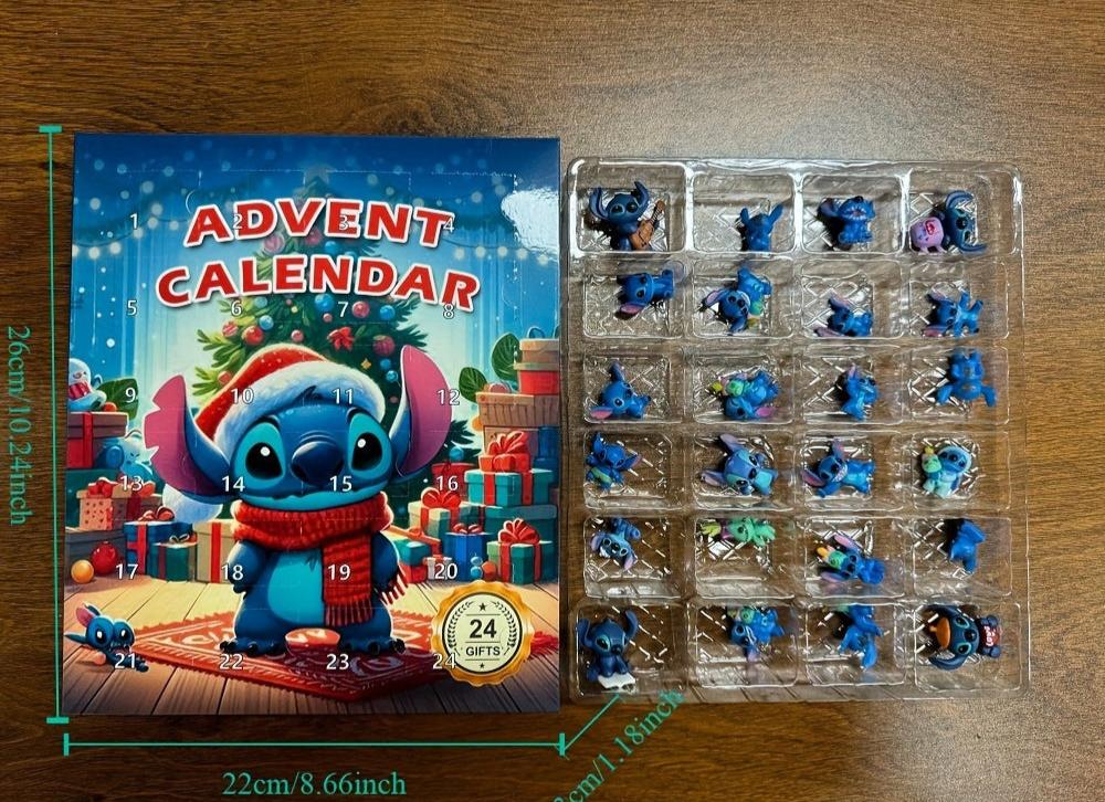Adventskalender met 24 Mini Figuren – Cartoon Kersteditie