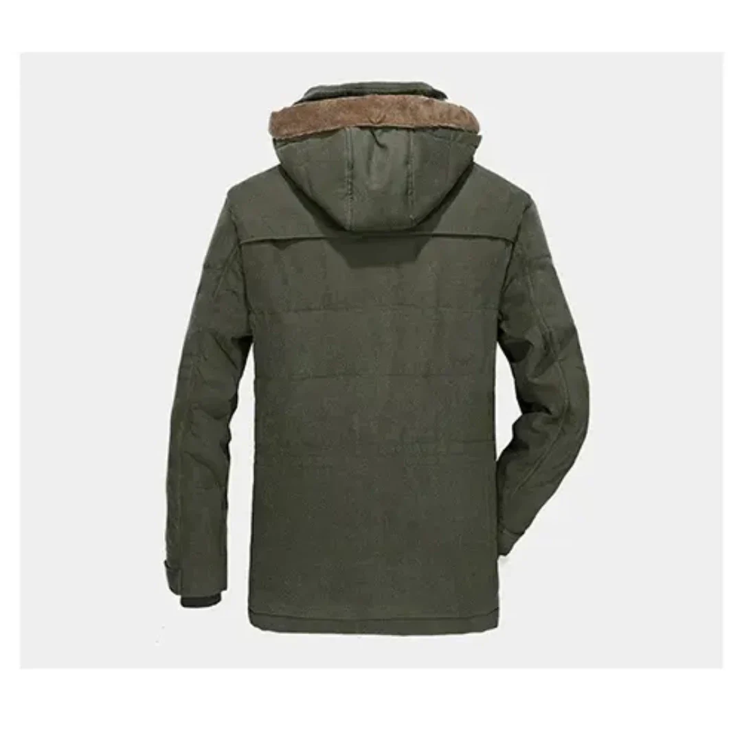 Heren winterjas met capuchon – Warme parka met zachte voering