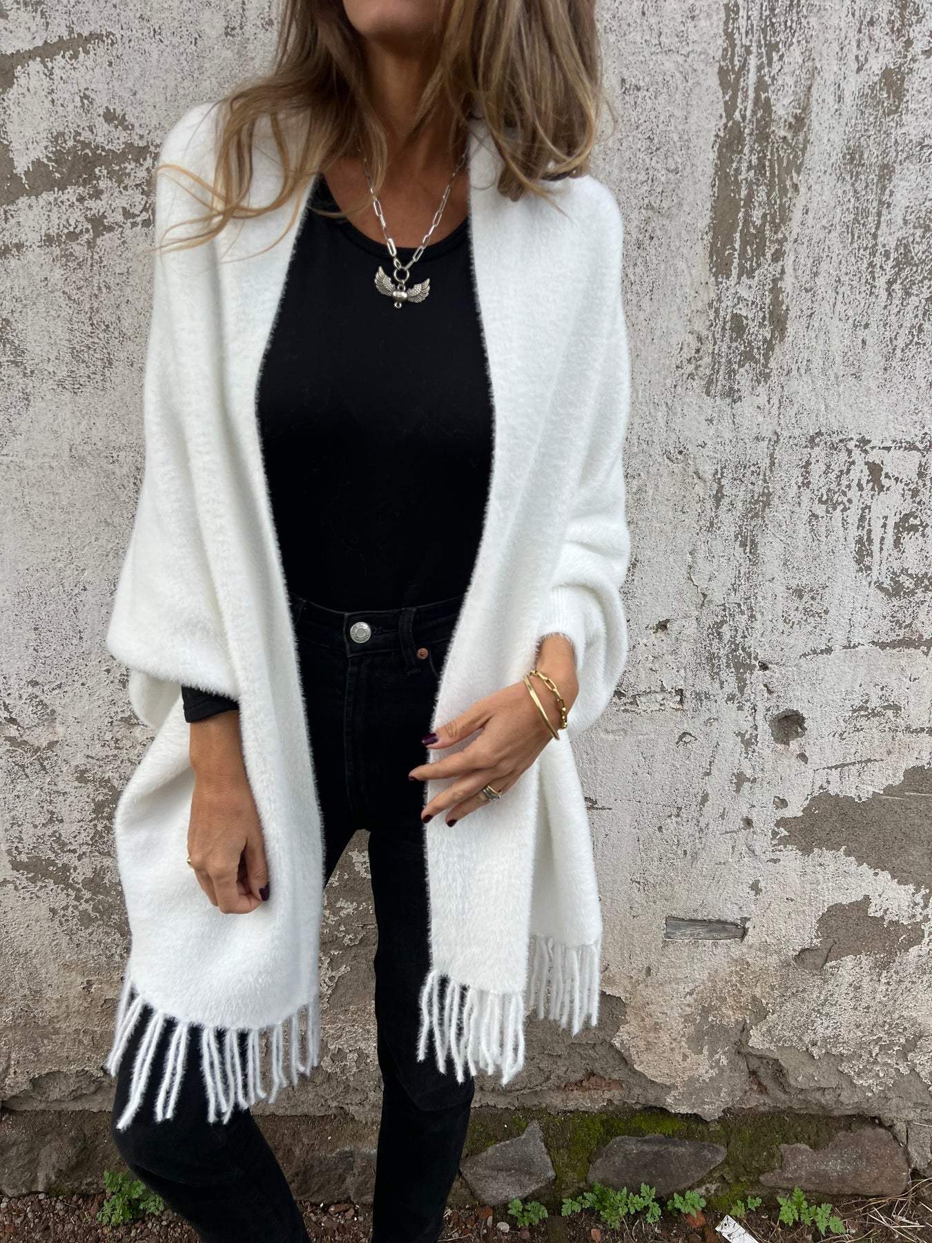 Elegant Damesvest – Zacht Oversized Open Vest met Comfortabele Pasvorm