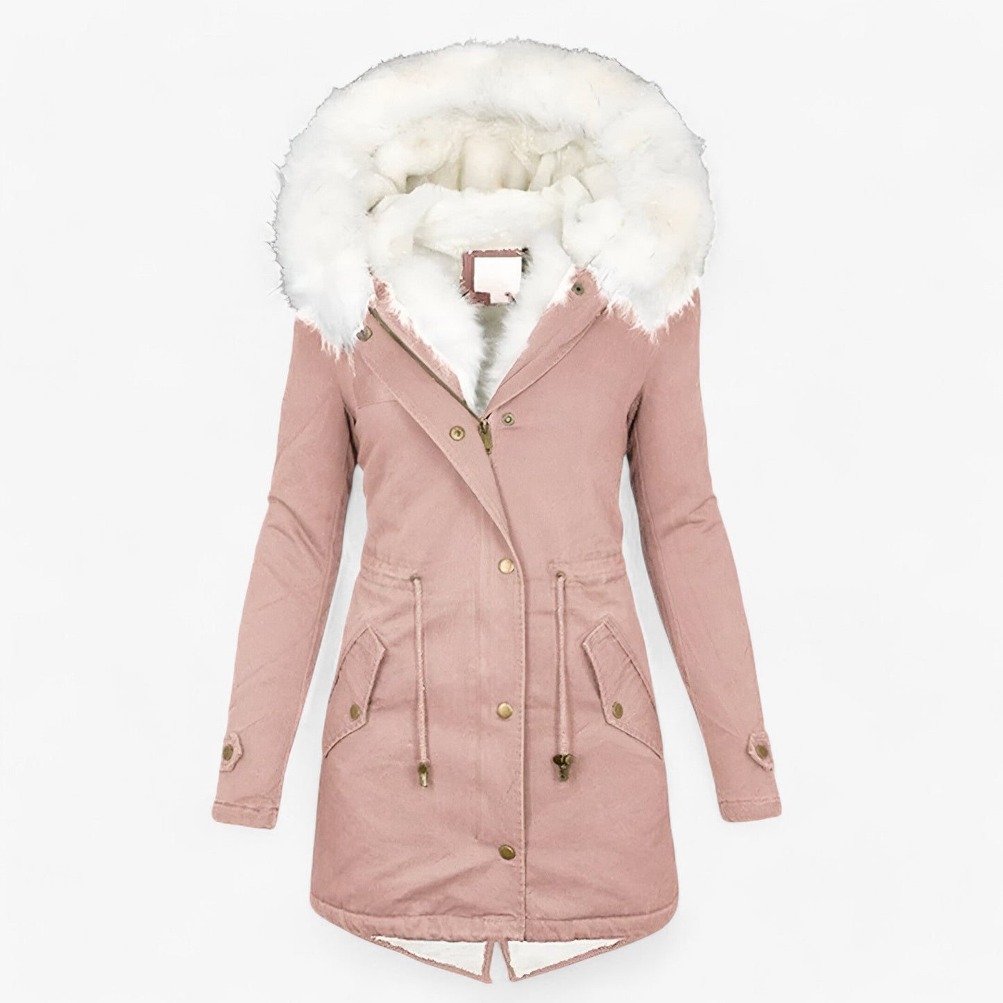 Luxe Winterjas voor Dames – Elegante Jas met Grote Capuchon