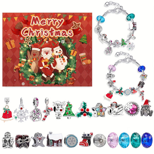 Kerst Adventskalender met Armband & 24 Charm Bedels – Cadeauset